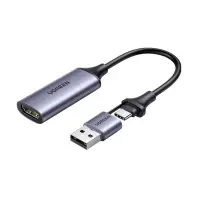 Перехідник USB/USB-C to HDMI 4K/60Hz Ugreen (40189) Перехідник USB/USB-C to HDMI 4K/60Hz Ugreen (40189)