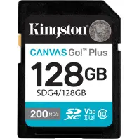 FLASH пам'ять Kingston Canvas Go Plus Class 10 UHS-I U3 V30 SDXC 128GB  (SDG4/128GB)