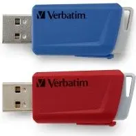 USB флеш накопичувач Verbatim 2x32GB Store 'n' Click Red/Blue USB 3.2 (49308) USB флеш накопичувач Verbatim 2x32GB Store 'n' Click Red/Blue USB 3.2 (49308)