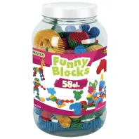Конструктор Wader Funny blocks - 58 шт (велика банка) (41970) Конструктор Wader Funny blocks - 58 шт (велика банка) (41970)