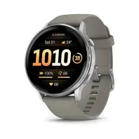 Смарт-годинник Garmin Venu 4 (45mm), Black w/ Silver + Gray, GPS смарт-годинник (010-03014-01)