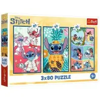 Пазл Trefl Lilo&Stitch Світ Cтіча 3x80 (5900511348859)