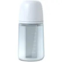 Пляшечка для годування Suavinex Colour Essence, 240 мл, силіконова, 240 мл, фізіологічна соска повільний потік, , світло-блакитн (308653)