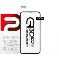 Скло захисне Armorstandart Icon 3D Apple iPhone 12 Pro Max Black (ARM57194)