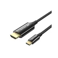 Кабель мультимедійний USB-C 3.1 to HDMI 1.8m 8K 60 Гц Zinc Alloy TPE Black Vention (CRCBAC) Кабель мультимедійний USB-C 3.1 to HDMI 1.8m 8K 60 Гц Zinc Alloy TPE Black Vention (CRCBAC)